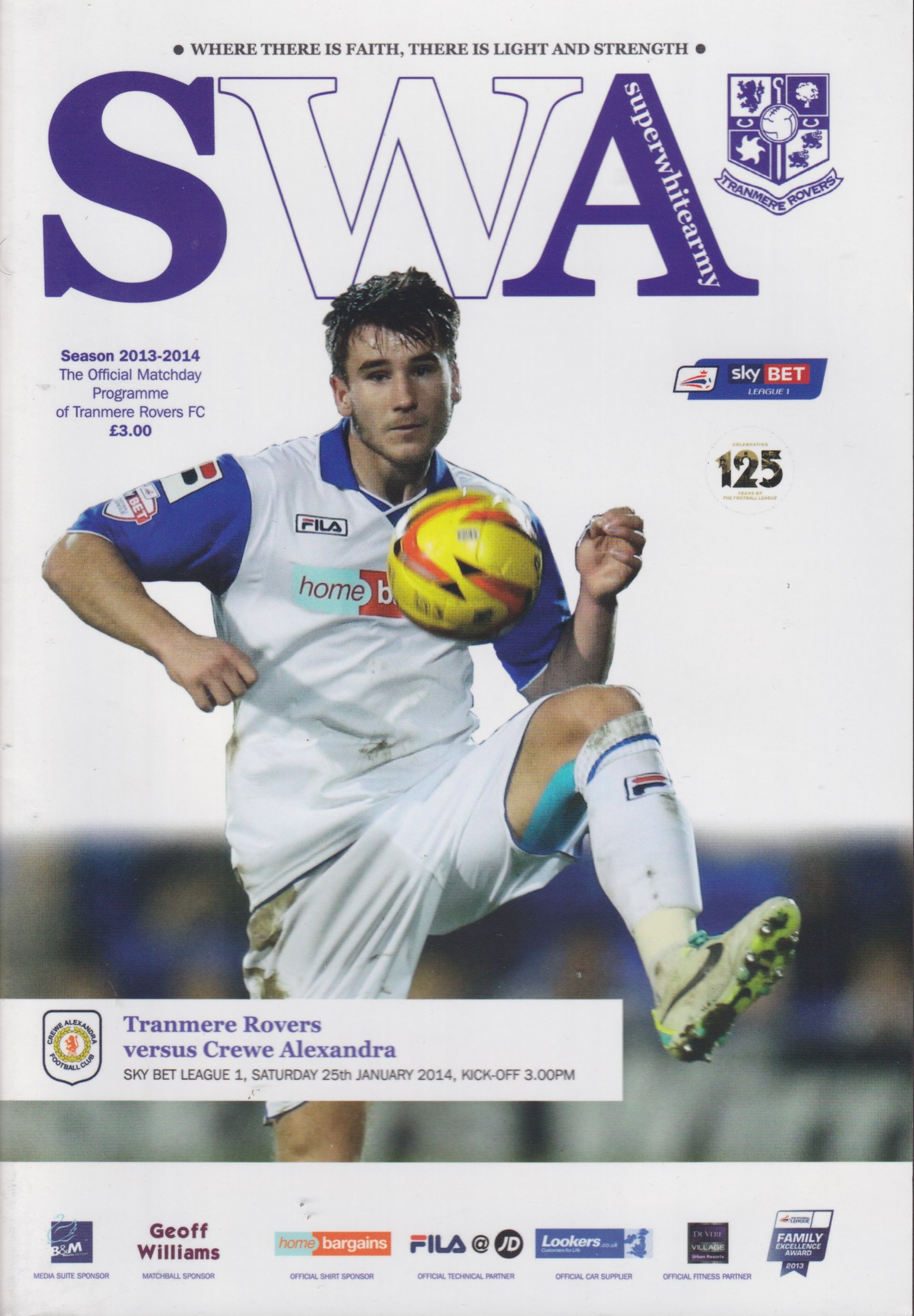 Tranmere Rovers v Crewe Alexandra match programme